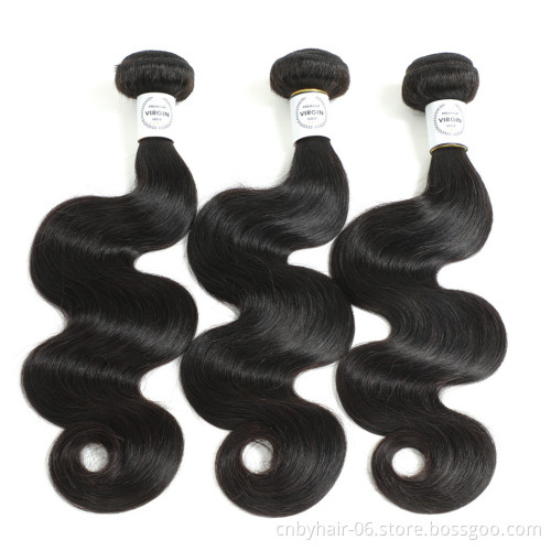 Chinese Factory Brazilian Hair Virgin Body Wave Hair Bundles Cheveux Humain, Human Virgin Brazilian Hair Supplier